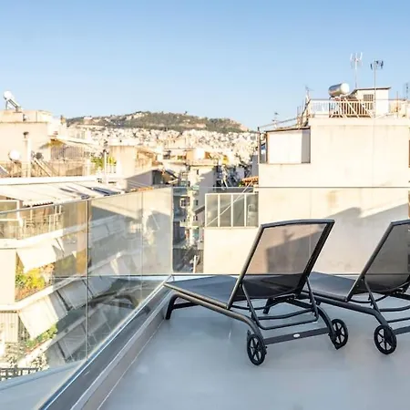 Penthouse With Views Close To Monastiraki Metro Athens Exterior photo